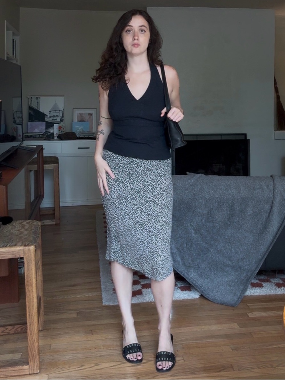 Y2K Cheetah Print Midi Skirt